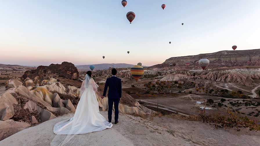 Cappadocia Balloon Wedding Photo