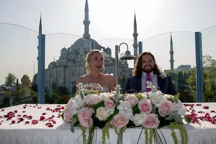 Istanbul Wedding Ceremony Blue Mosque View